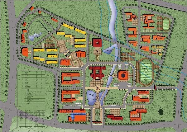设计图分享 玉林师范学院东校区规划设计图 > 某居住区规划设计方案图片