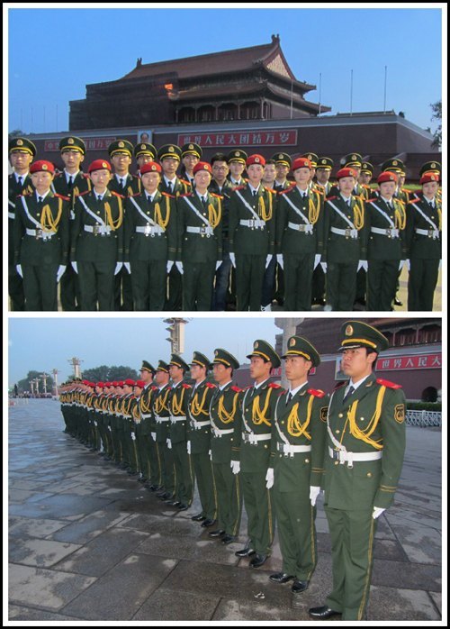 院国旗护卫队赴天安门观看升旗