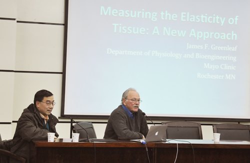 美国梅奥医学中心Greenleaf和张小铭教授来校参观讲座