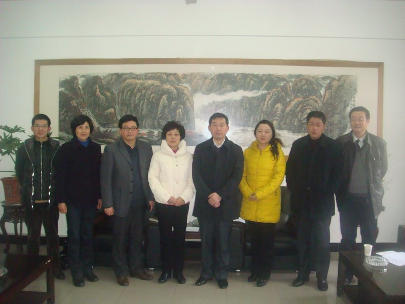 六安市科技局、金寨县、霍邱县来皖西学院商谈产学研合作工作