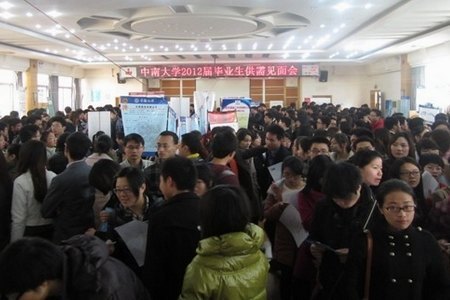 2012年供需见面会:120家单位,就业岗位5359,现场签约358人