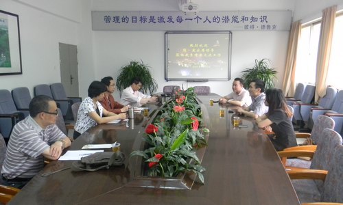 简爱家居有限公司领导到经济管理系商谈校企合作