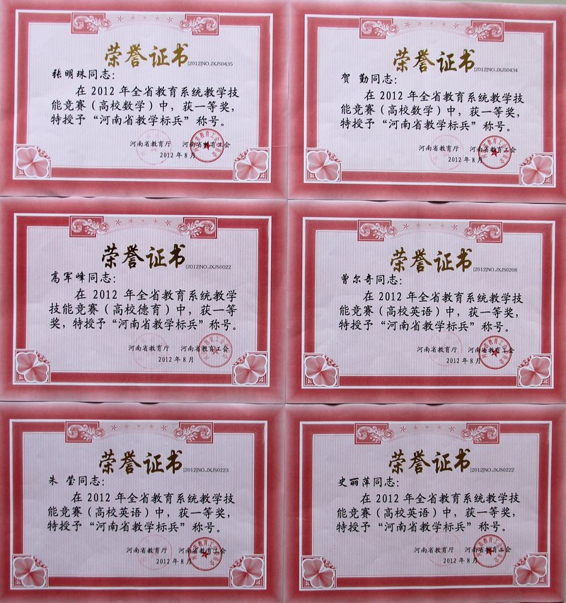 许昌学院教师参加河南省教学技能竞赛喜获佳绩