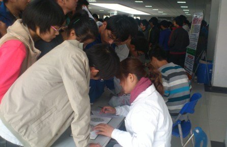 2012级新生体检工作结束