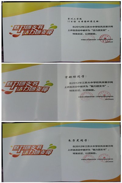 常州工学院多个团支部和团支书获省表彰