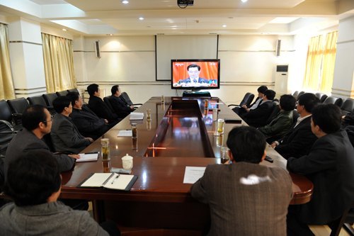 滨州学院师生认真收听收看十八大开幕式盛况