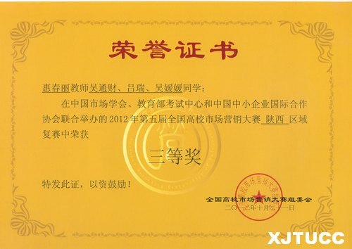 西安交大城市学院学生荣获“娃哈哈”第五届全国高校市场营销大赛陕西区域复赛三等奖