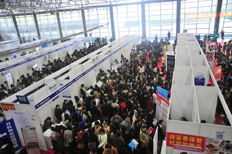 松江大学园区七校2013届毕业生联合招聘会在校举行