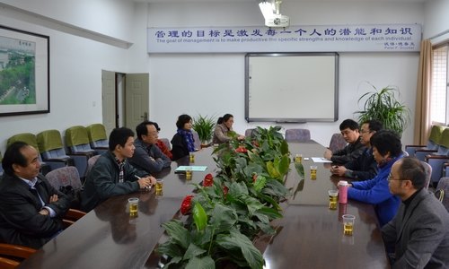 “赢在广东”商务联盟惠州公司惠州现代服务业研究促进会来经管系交流