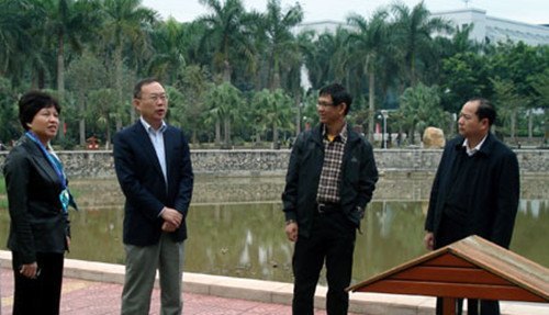 杨海涛书记考察“丰湖书院广场”选址布局情况