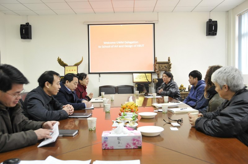 美国威斯康星大学密尔沃基分校代表团访问湖北工业大学