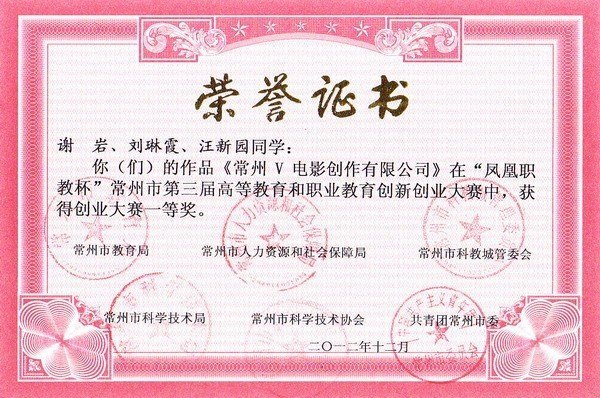 常州工学院在常州市第三届高校创新创业大赛中取得好成绩