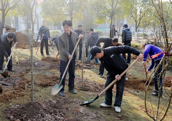 黄山学院开展植树活动