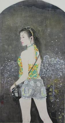 (图文)安徽工业大学工商学院老师毛珠明、曹晶的美术作品获展出