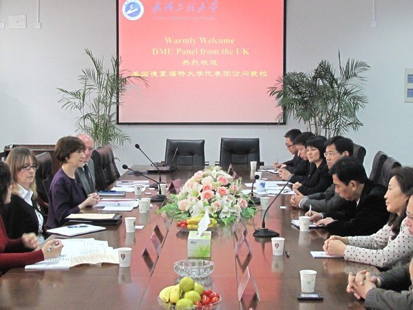 英国德蒙福特大学评估代表团访问武汉工程大学