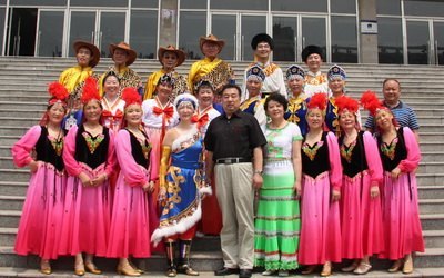 北京林业大学老同志参加北京高校健身项目展示活动