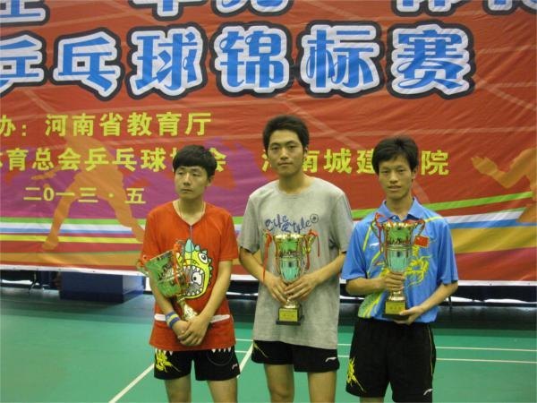 许昌学院在河南省第九届乒乓球锦标赛中喜获佳绩