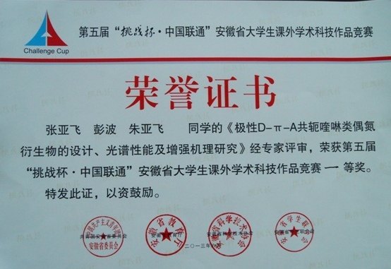 ����ѧԺѧ���ڵ���조��ս��������ʡ��ѧ������ѧ���Ƽ���Ʒ�����л�Ѽ�