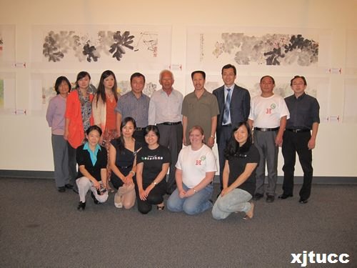 《解安宁山水画展》、《杨大名花鸟画展》在美国内布拉斯加州林肯大学胜利闭幕