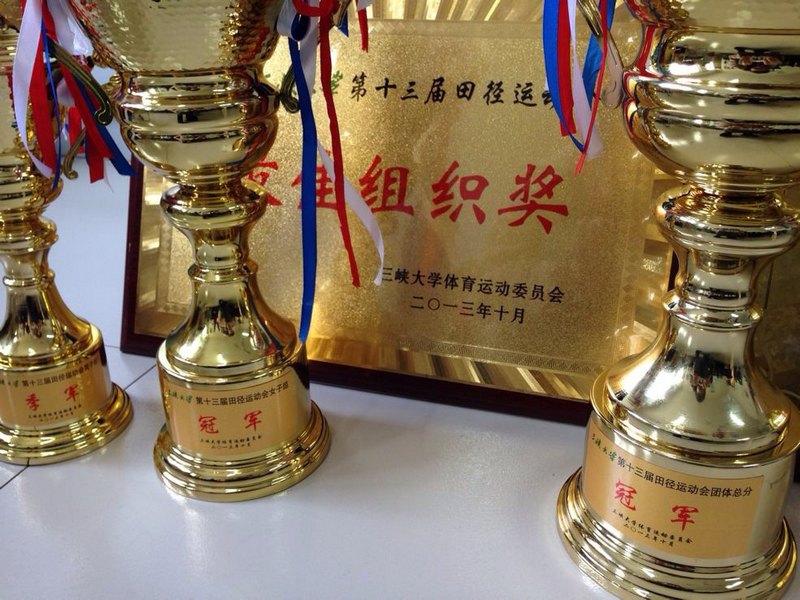 三峡大学科技学院获得三峡大学第十三届田径运动会八连冠
