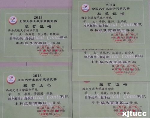 西安交大城市学院学生参加全国大学生数学建模竞赛陕西赛区2013颁奖仪式暨2014动员大会