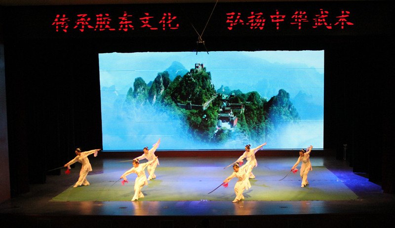 烟台大学文经学院参加烟台市青少年武术展演