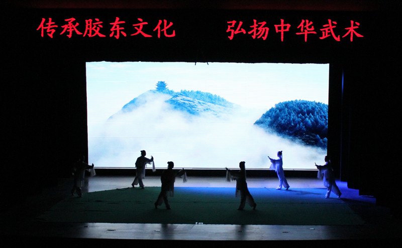 烟台大学文经学院参加烟台市青少年武术展演