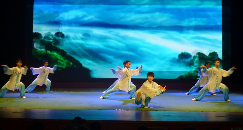烟台大学文经学院参加烟台市青少年武术展演