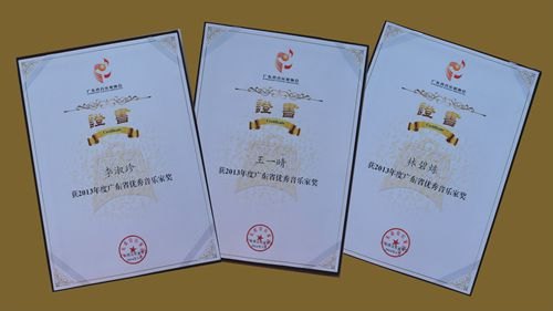 音乐系三位老师喜获“2013年度广东省优秀音乐家奖”