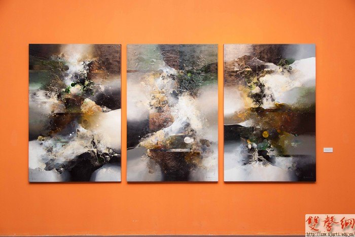 校美术馆举办旅美画家潘企群现代抽象艺术展