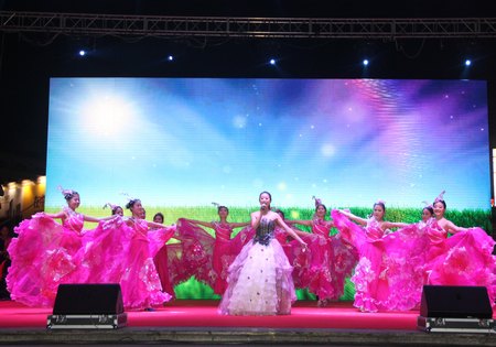 校大学生艺术团为第六届临海桃花观赏节助演