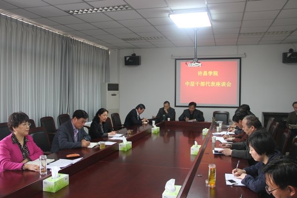 党委书记王清义主持召开中层干部代表座谈会